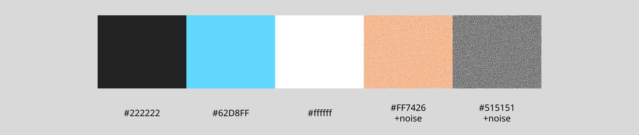 使用した色のカラーチャート